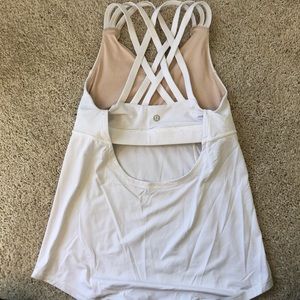 2 LuluLemon tanks with built-in bras